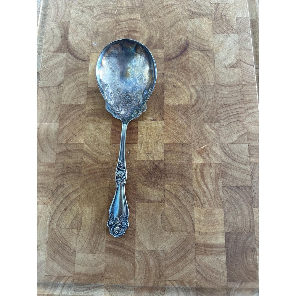 Holmes &‎ Edwards XIV "American Beauty Rose" 8.5" Spoon Silverplate